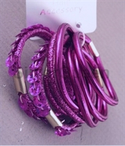 Paillette glimmer elastikker -pink (pink/lilla)